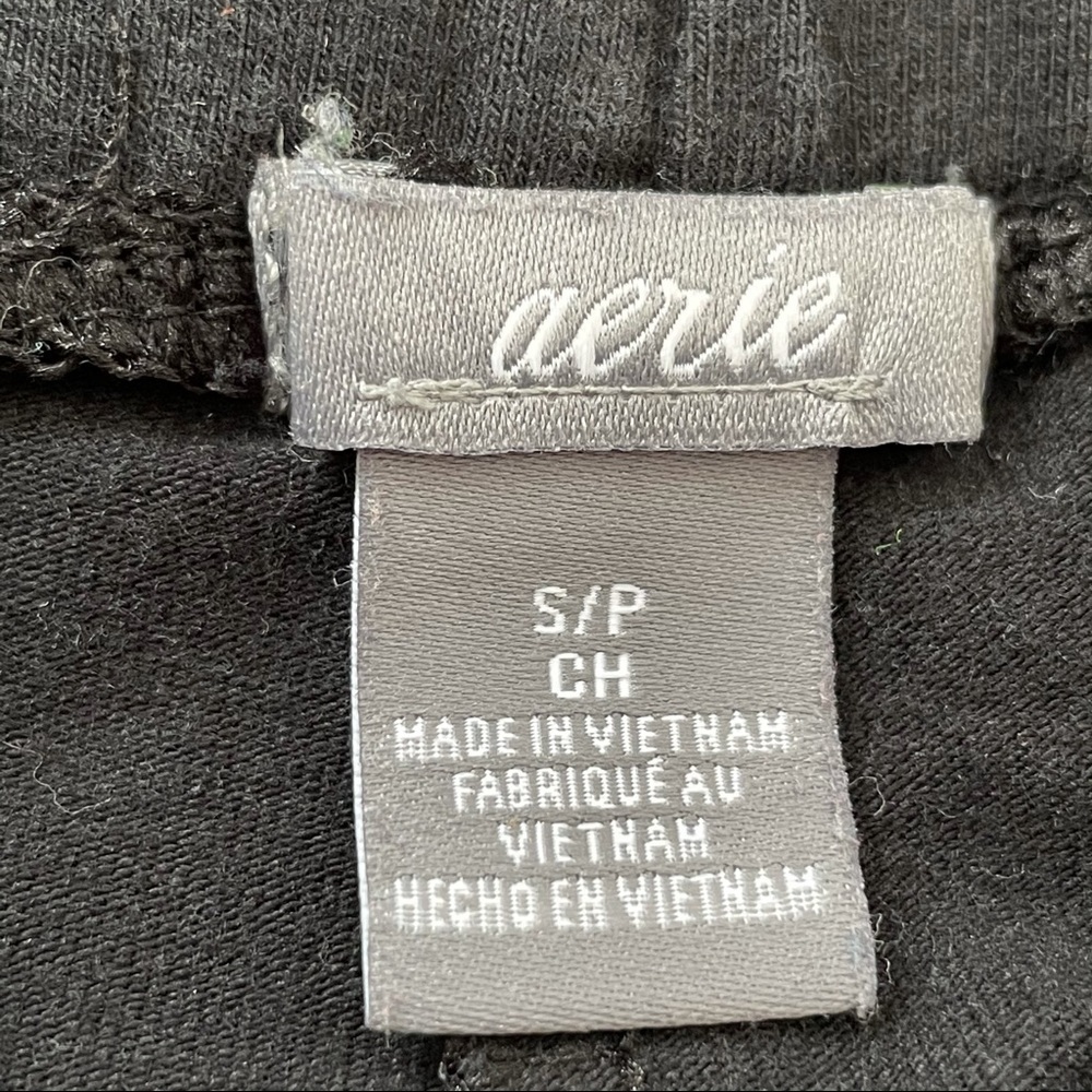 Aerie Y2K Color Block Leggings Stretchy Neutral Athletic Comfy Black Gray Small - Picture 4 of 6